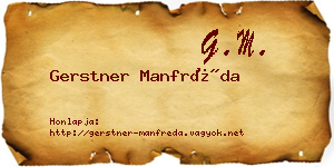 Gerstner Manfréda névjegykártya